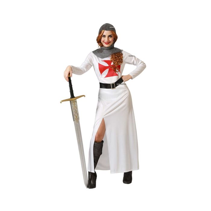 Disfraz Caballero de las Cruzadas Blanco Mujer 8