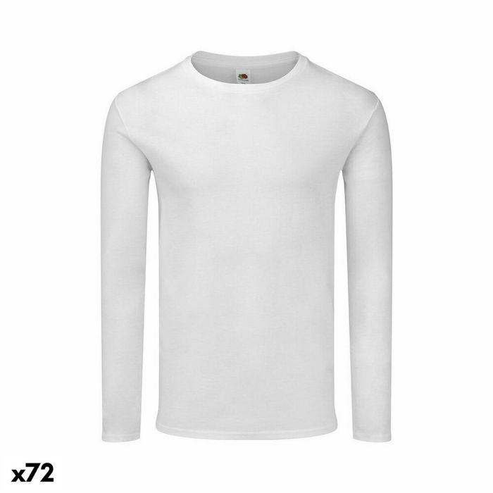 Camiseta de Manga Larga Unisex 141322 Blanco (72 Unidades)