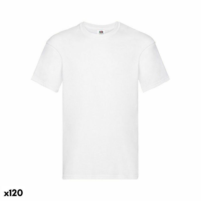 Camiseta de Manga Corta Unisex 141332 100 % algodón Blanco (120 Unidades)