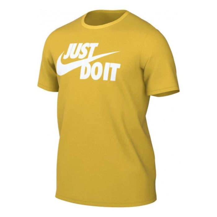 Camiseta de Manga Corta Hombre Nike TEE JUST DO IT SWOOSH AR5006 709 Amarillo