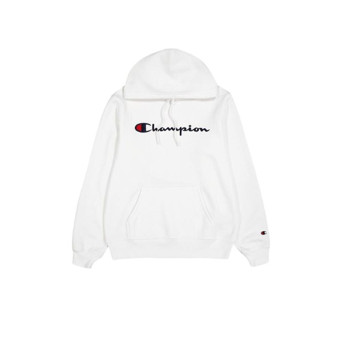 Sudadera con Capucha Hombre Champion HOODED SWEATSHIRT 220253 WHT Blanco