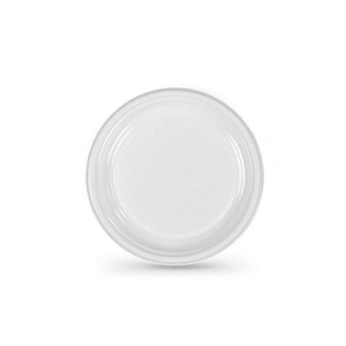 Set de platos reutilizables Algon Blanco Plástico 20,5 cm (100 Unidades) 1