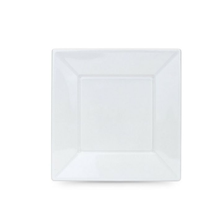 Set de platos reutilizables Algon Blanco Plástico 23 cm (12 Unidades) 1