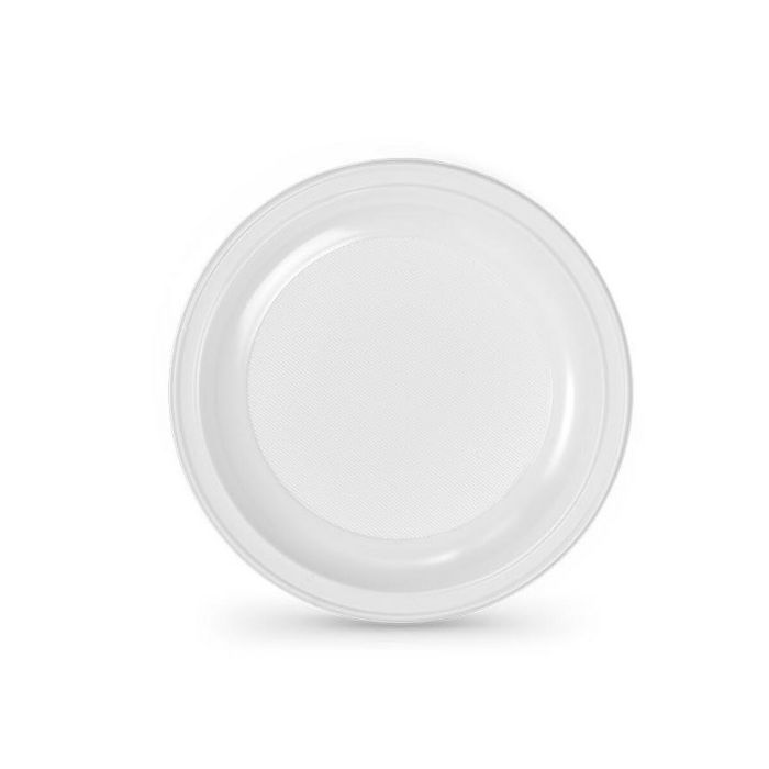 Set de platos reutilizables Algon Blanco Plástico 22 cm (10 Unidades) 1