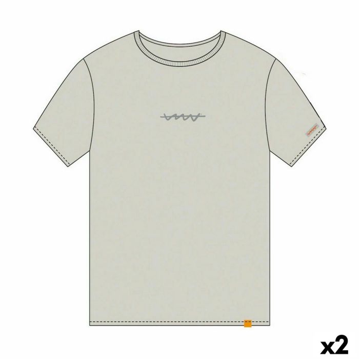 Camiseta de Manga Corta Cállate la Boca Beige XL (2 Unidades)