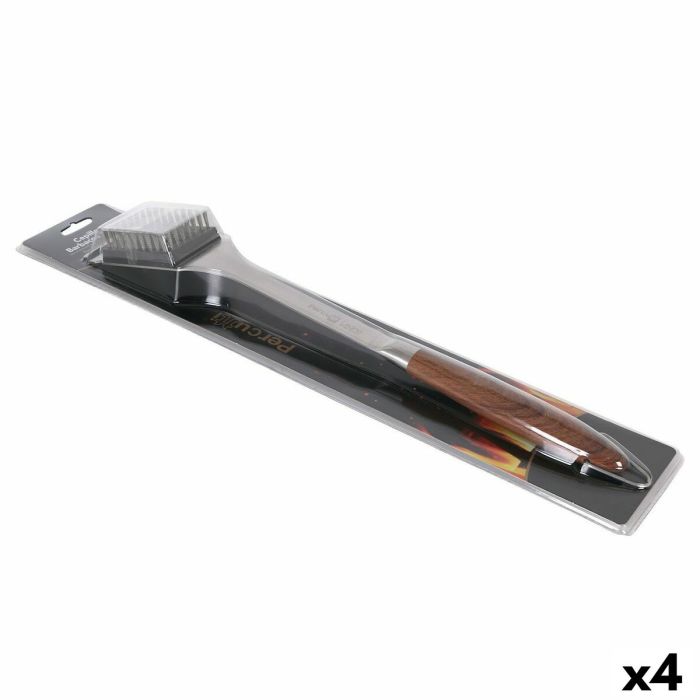 Cepillo de Limpieza para Barbacoas Percutti Acero Inoxidable 53 x 10 x 13 cm (4 Unidades)