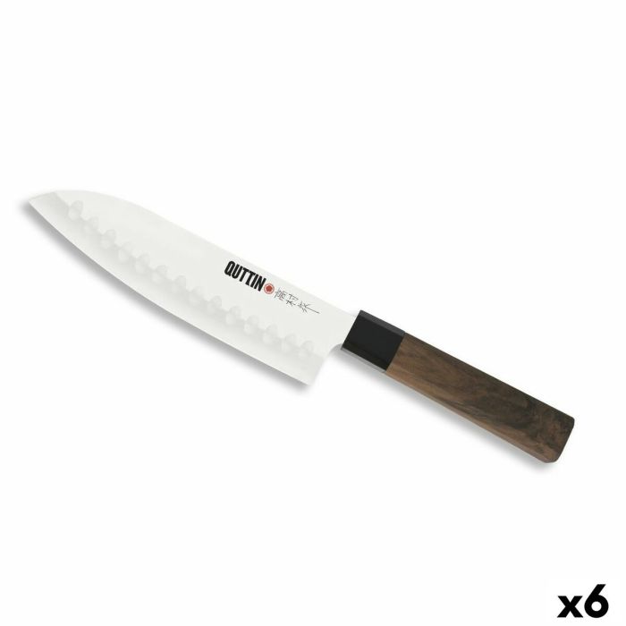 Cuchillo de Cocina Quttin Santoku Takamura 17 cm (6 Unidades)