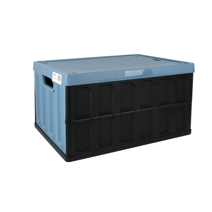 Caja plegable Tontarelli Plástico 62 L Azul Negro Pizarra 59,5 x 39 x 31,5 cm (6 Unidades) 1