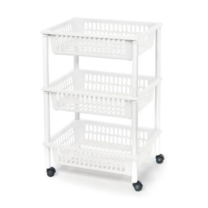 Carrito Verdulero Tontarelli Mito 3 Plástico Blanco 40 x 29 x 62 cm (12 Unidades) 1