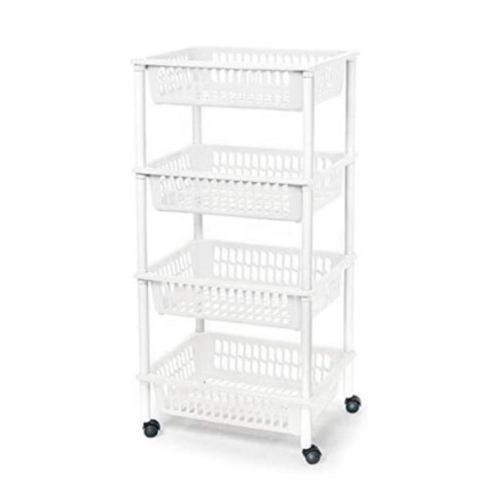 Carrito Verdulero Tontarelli Mito 4 Plástico Blanco 40 x 29 x 62 cm (12 Unidades) 1