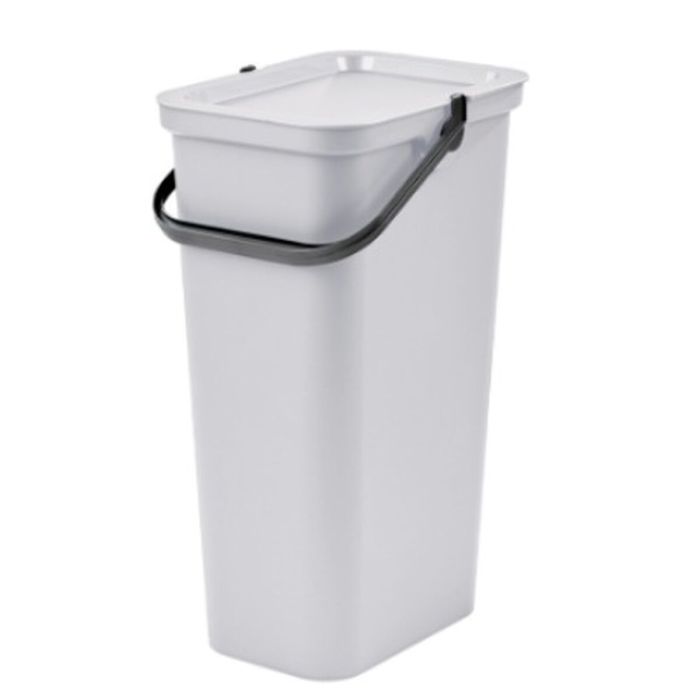 Cubo de Basura para Reciclaje Tontarelli Moda 38 L Blanco (4 Unidades) 1