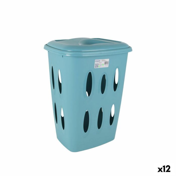 Cesto para la Ropa Sucia Tontarelli Laundry Azul 41 x 33,2 x 54,5 cm (12 Unidades)