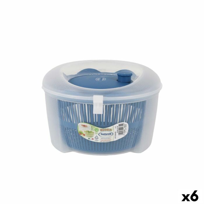 Centrifugadora para Ensalada Tontarelli Rucola Plástico Transparente 24,5 x 16 x 24,5 cm (6 Unidades)