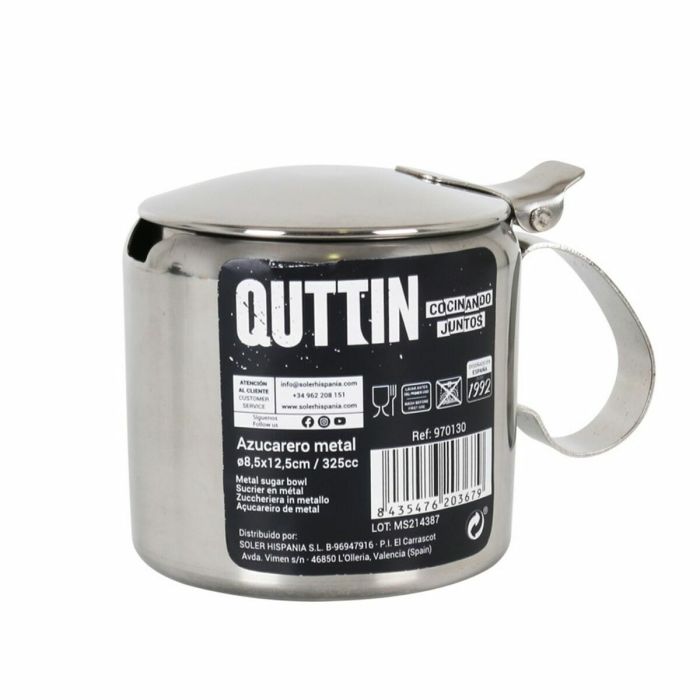 Azucarero Quttin Quttin 325 ml 8,5 x 12,5 cm Metal 11 x 7,7 x 8 cm (12 Unidades) 1