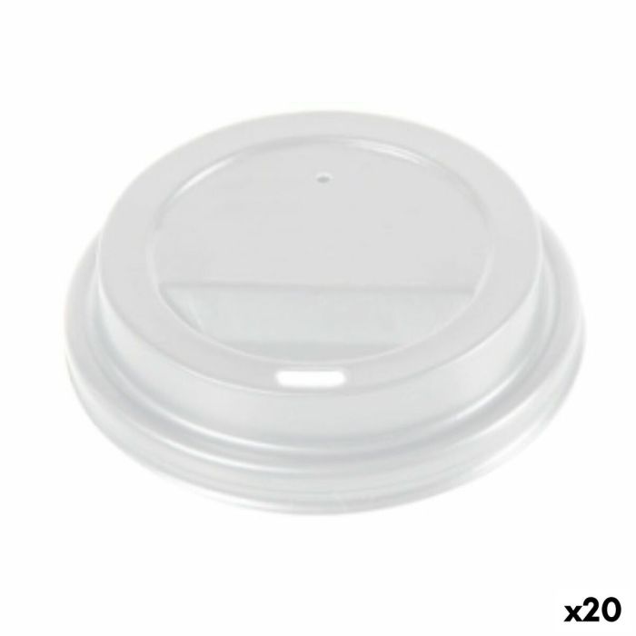 Set de tapas para vasos Algon Desechables Caf Pl stico 20