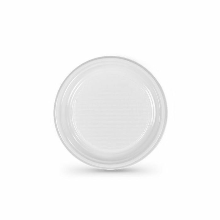Set de platos reutilizables Algon Blanco Plástico 17 x 17 x 1,5 cm (10 Unidades) 1