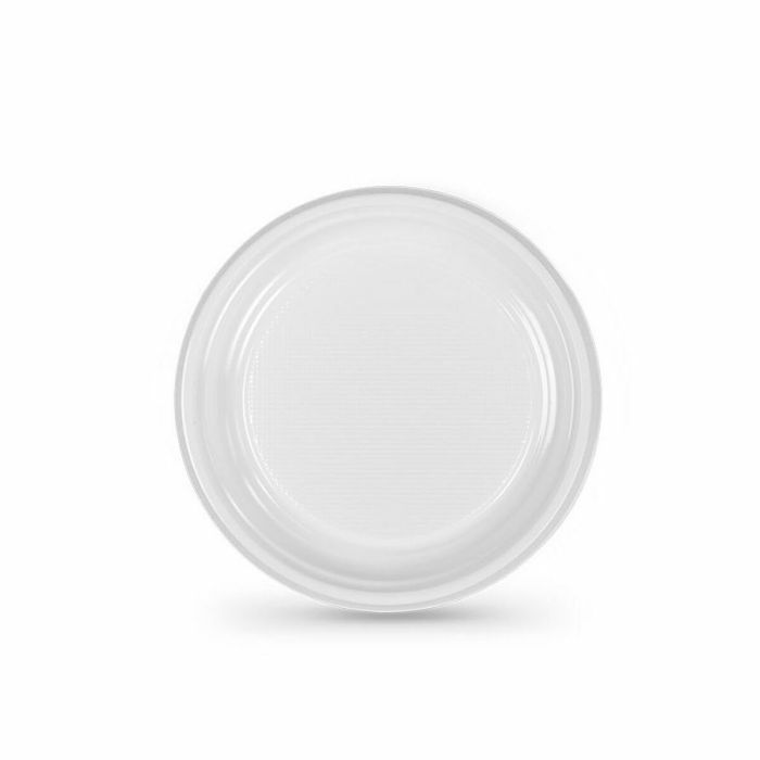 Set de platos reutilizables Algon Blanco Plástico (36 Unidades) 1