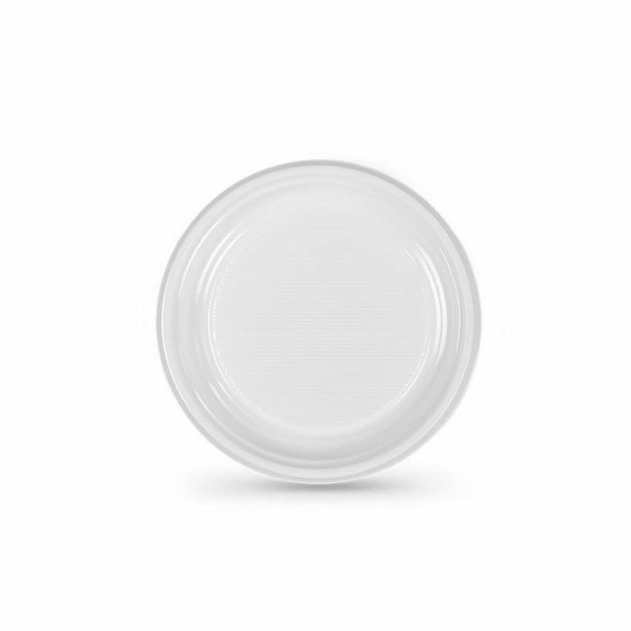 Set de platos reutilizables Algon Blanco Plástico (6 Unidades) 1