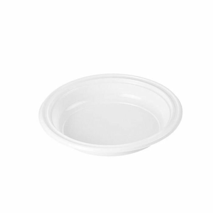 Set de platos reutilizables Algon Blanco Plástico 20,5 x 20,5 x 3 cm (6 Unidades) 1
