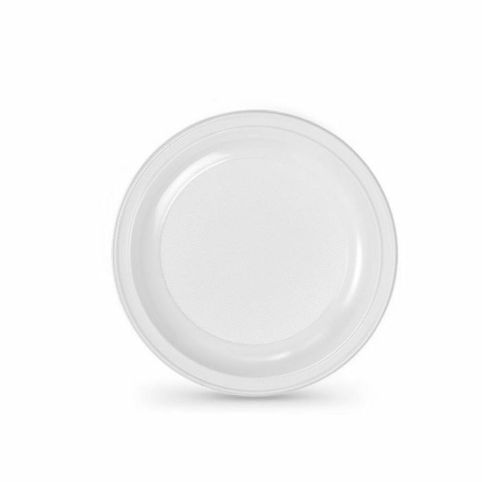 Set de platos reutilizables Algon Blanco Plástico 22 x 22 x 1,5 cm (6 Unidades) 1