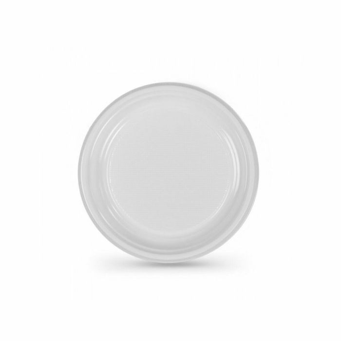 Set de platos reutilizables Algon Blanco Plástico 25 x 25 x 2 cm (6 Unidades) 1