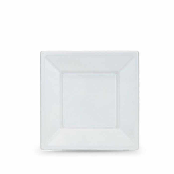 Set de platos reutilizables Algon Blanco Plástico 18 x 18 x 1,5 cm (24 Unidades) 1