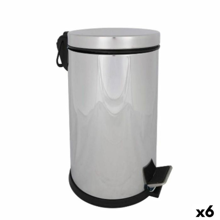 Cubo de basura Confortime Plateado 8 L (6 Unidades)