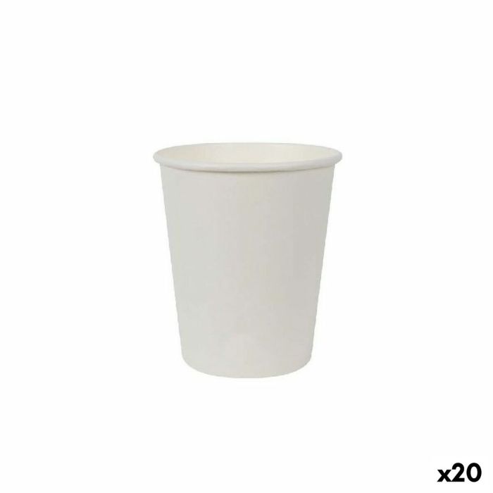 Set de Vasos Algon Cartón Blanco 30 piezas 250 ml (20 Unidades)