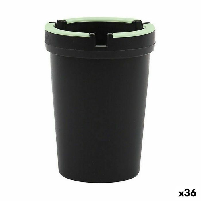 Cenicero Wooow Negro Plástico 8 x 8 x 11 cm (36 Unidades) Cenicero Wooow Negro Plástico 8 x 8 x 11 cm (36 Unidades)