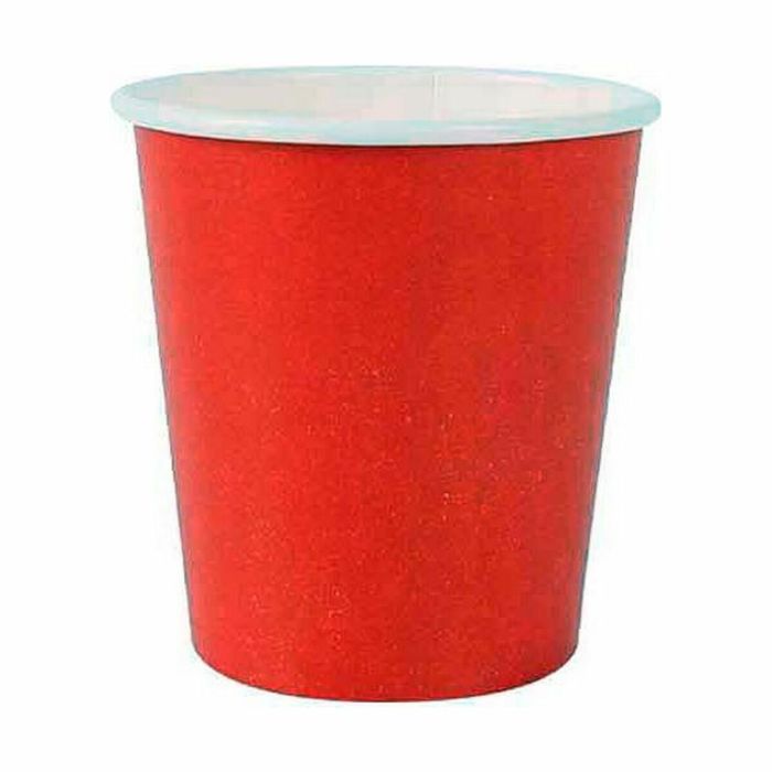 Set de Vasos Algon Desechables Cartón Rojo 20 Piezas 120 ml (24 Unidades) 1