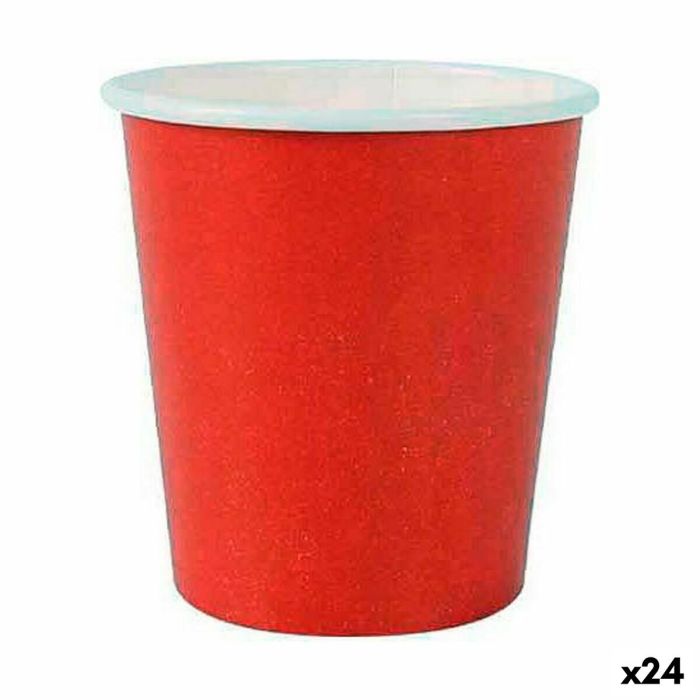 Set de Vasos Algon Desechables Cartón Rojo 20 Piezas 120 ml (24 Unidades)