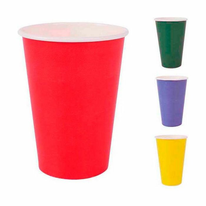 Set de Vasos Algon Desechables Cartón Multicolor 20 Piezas 200 ml (20 Unidades) 1