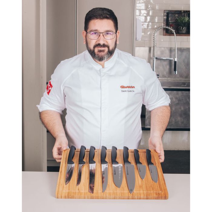 Cuchillo de Cocina Quttin Santoku Black 17 cm (24 Unidades) 2