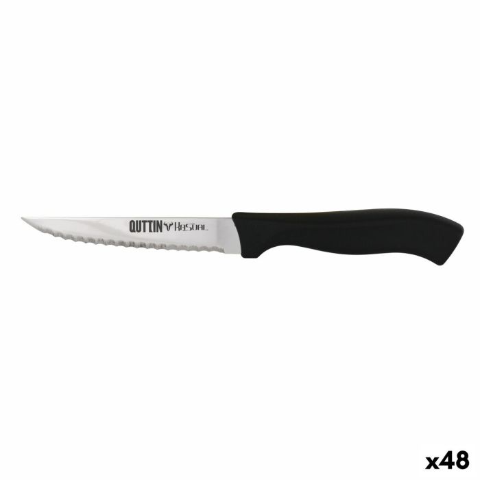 Cuchillo de Sierra Quttin Kasual Negro Plateado 22 x 2 x 1,5 cm (48 Unidades)