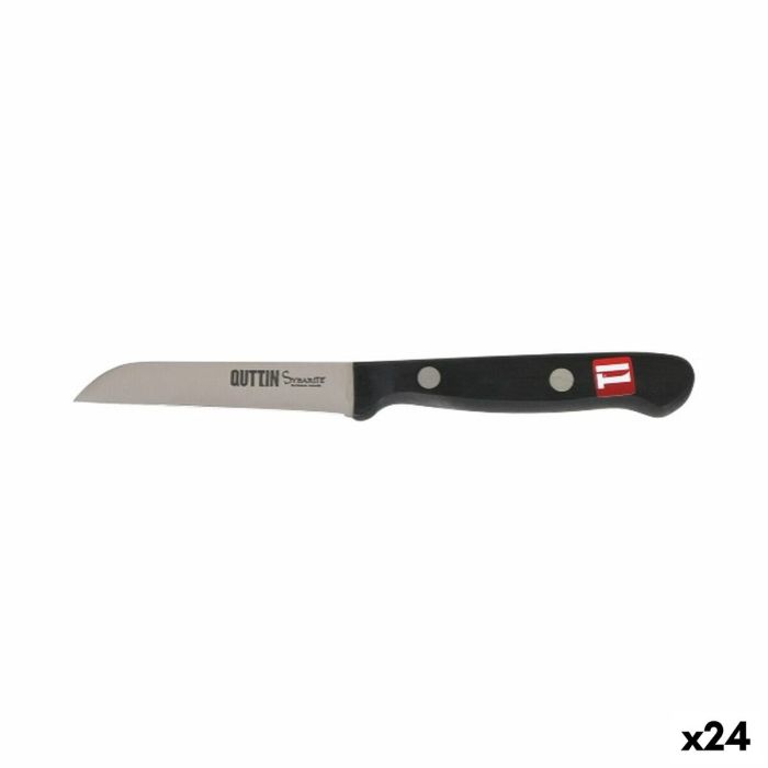Cuchillo Pelador Quttin Sybarite Negro Plateado 8 cm (24 Unidades)