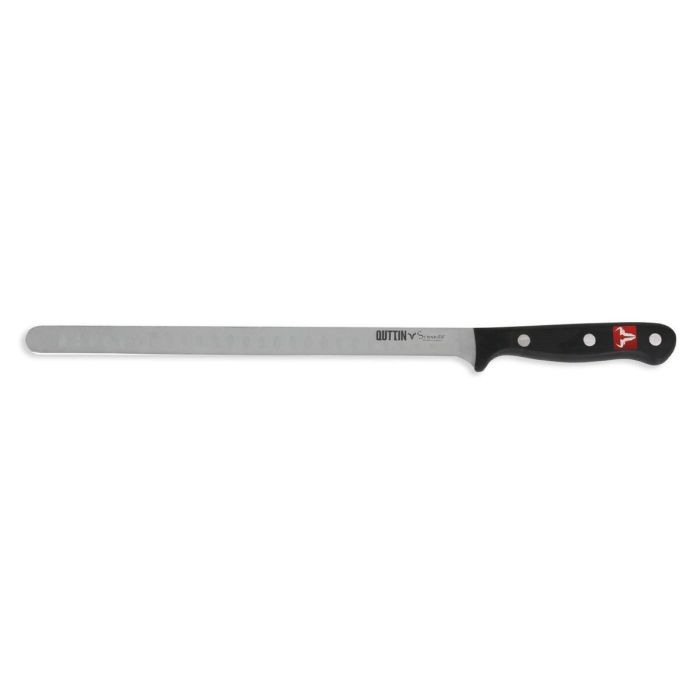 Cuchillo Jamonero Quttin Sybarite Negro Plateado 28 cm (16 Unidades) 1