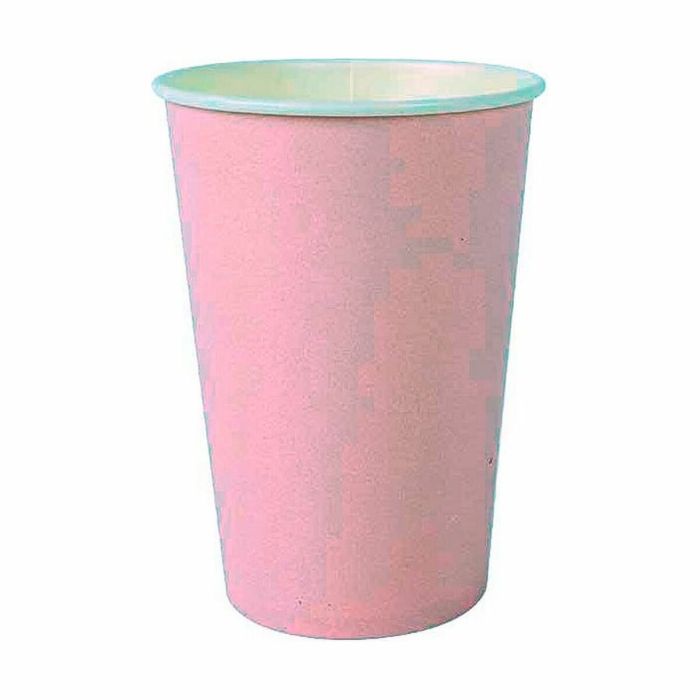 Set de Vasos Algon Desechables Cartón Rosa 20 Piezas 220 ml (20 Unidades) 1