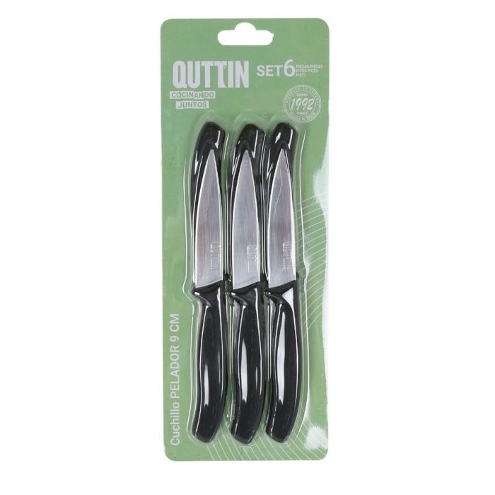 Set de Cuchillos Peladores Quttin Basic 6 Piezas 19,5 x 2 x 1 cm (12 Unidades) 1