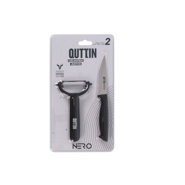 Set de Cocina Quttin Nero Negro 2 Piezas (12 Unidades) 1