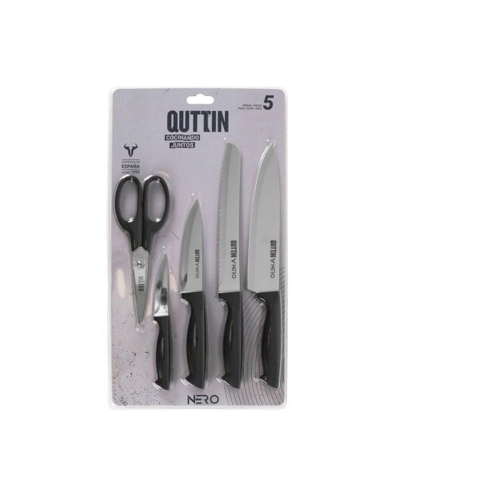 Set de Cocina Quttin Nero Negro 5 Piezas (4 Unidades) 1