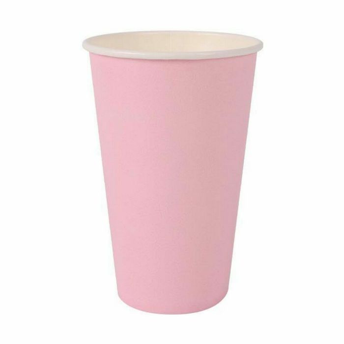 Set de Vasos Algon Desechables Cartón Rosa 10 Piezas 330 ml (20 Unidades) 1