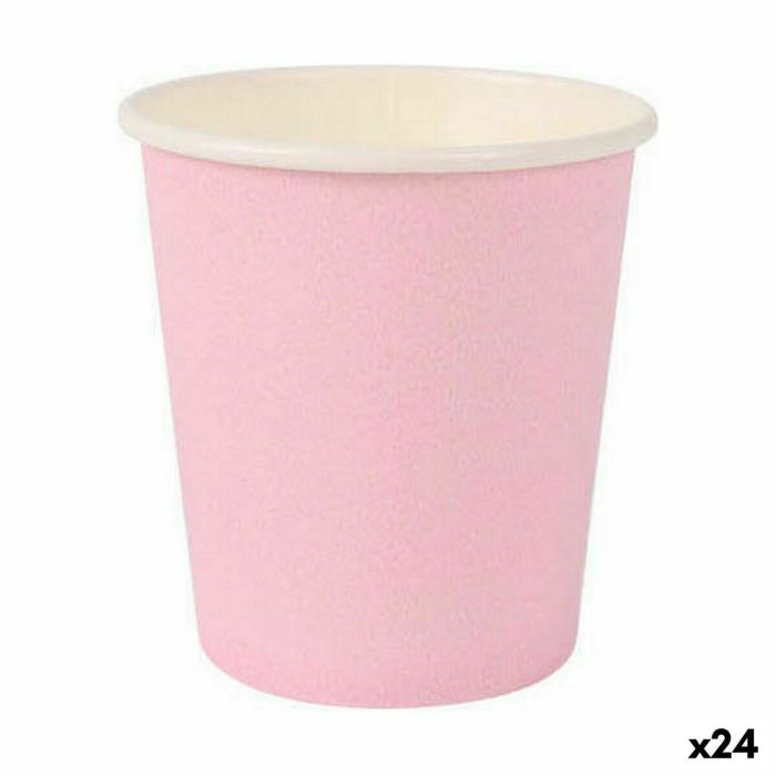 Set de Vasos Algon Desechables Cartón Rosa 20 Piezas 120 ml (24 Unidades)