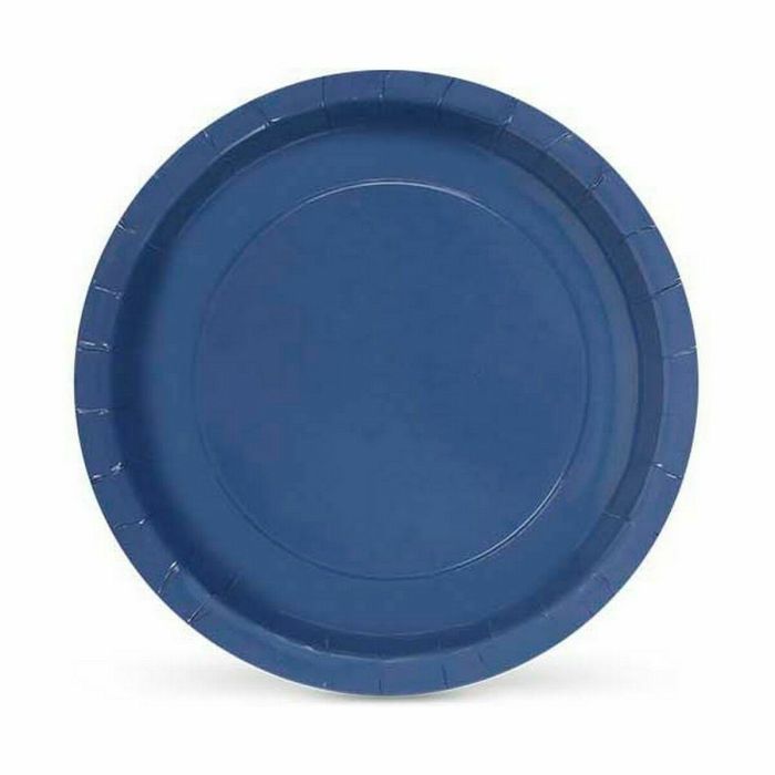 Set de Platos Algon Desechables Cartón Azul 10 Piezas 23 x 23 x 1,5 cm (36 Unidades) 1