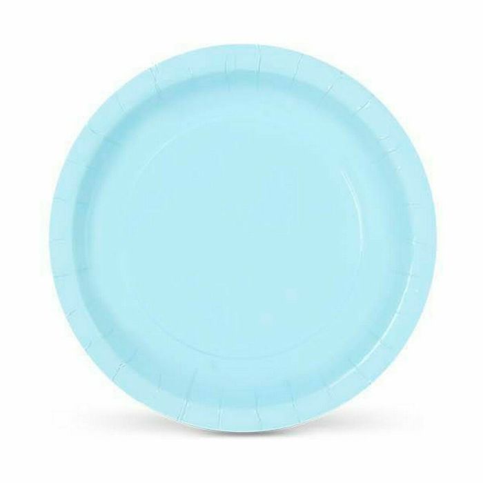 Set de Platos Algon Desechables Cartón Azul 10 Piezas 20 cm (36 Unidades) 1