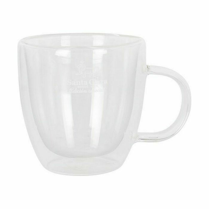 Juego de Tazas Santa Clara Vidrio de Borosilicato 150 ml Térmica 2 Unidades (2 Piezas) 1