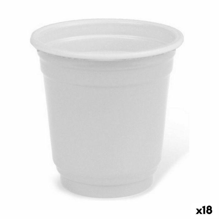 Set de Vasos de Chupito Algon Reutilizable Blanco Plástico 72 Piezas 50 ml (18 Unidades)