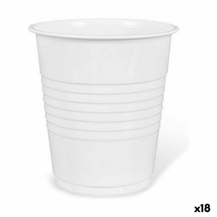 Set de vasos reutilizables Algon Café Blanco Plástico 50 Piezas 100 ml (18 Unidades)