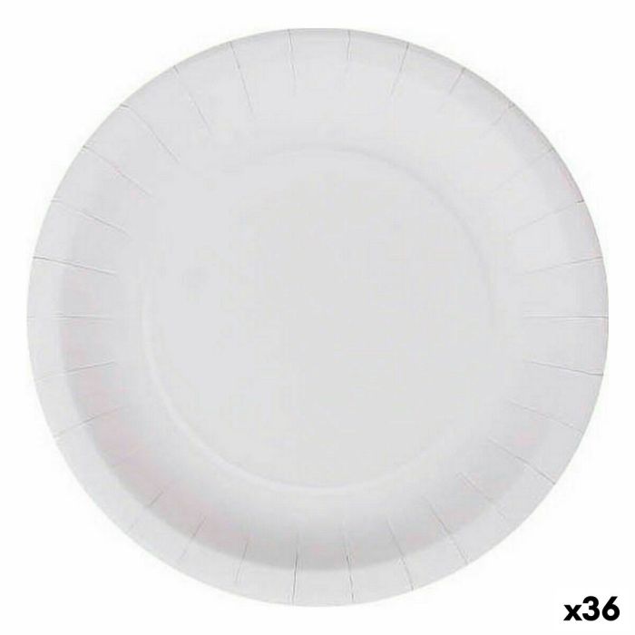 Set de Platos Algon Desechables Cartón Blanco 25 Piezas 20 cm (36 Unidades)