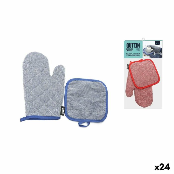 Set de Manopla y Agarrador de Cocina Quttin (24 Unidades) 0 Set de Manopla y Agarrador de Cocina Quttin (24 Unidades) 0