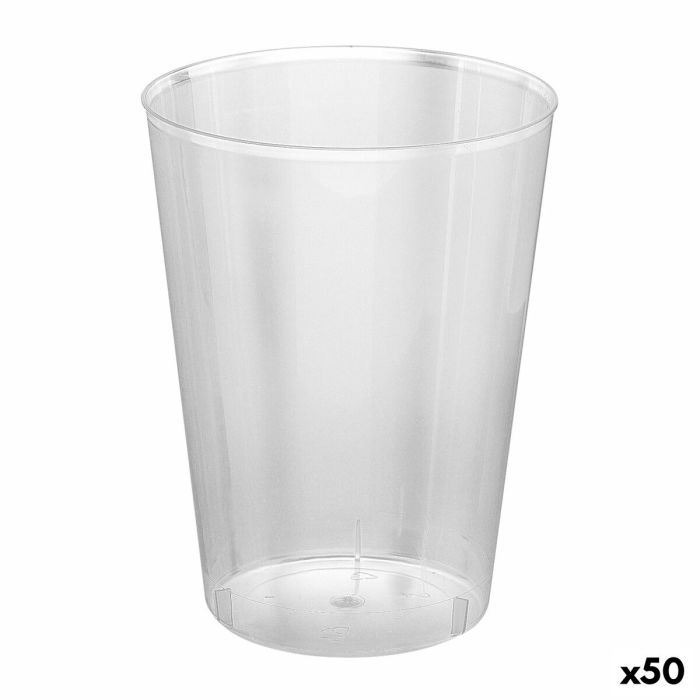 Set de vasos reutilizables Algon Sidra Transparente 4 Piezas 480 ml (50 Unidades)